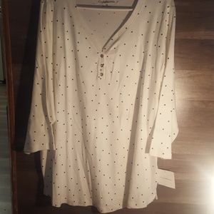 *Final markdown*Croft & Barrow Navy POLKA DOT